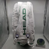 HEAD Pro Player Tennis Duffel Bag Wimbledon Limited edition Large White/ Green Art# 283440 - WHGE Tennis Racket Duffle Bag