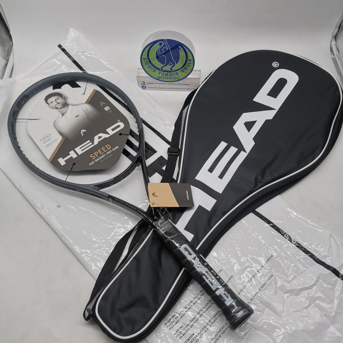 HEAD SPEED MP 500 2022 ブラック×グレー HEAD Speed MP 500 Novak Djokovic Grey/ Black 2023 Art# 236213 Grip