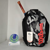 Wilson Super Tour  Camo Tennis Backpack Grey/Black/Red WRZ842896