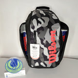 Wilson Super Tour  Camo Tennis Backpack Grey/Black/Red WRZ842896