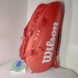 Wilson Super Tour 2 Compartment Large Tennis Bag RH x 9 Pack Red WRZ840809