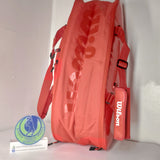 Wilson Super Tour 2 Compartment Large Tennis Bag RH x 9 Pack Red WRZ840809