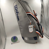 WILSON TEAM ROLAND GARROS 6pck Tennis Bag NAVY/GREY WR8019101001