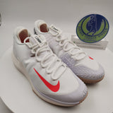 NIKE COURT AIR ZOOM ZERO HC US9 WHITE/BRIGHT CRIMSON-PHANTOM AA8018100