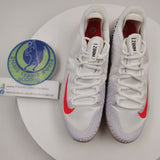 NIKE COURT AIR ZOOM ZERO HC US9 WHITE/BRIGHT CRIMSON-PHANTOM AA8018100