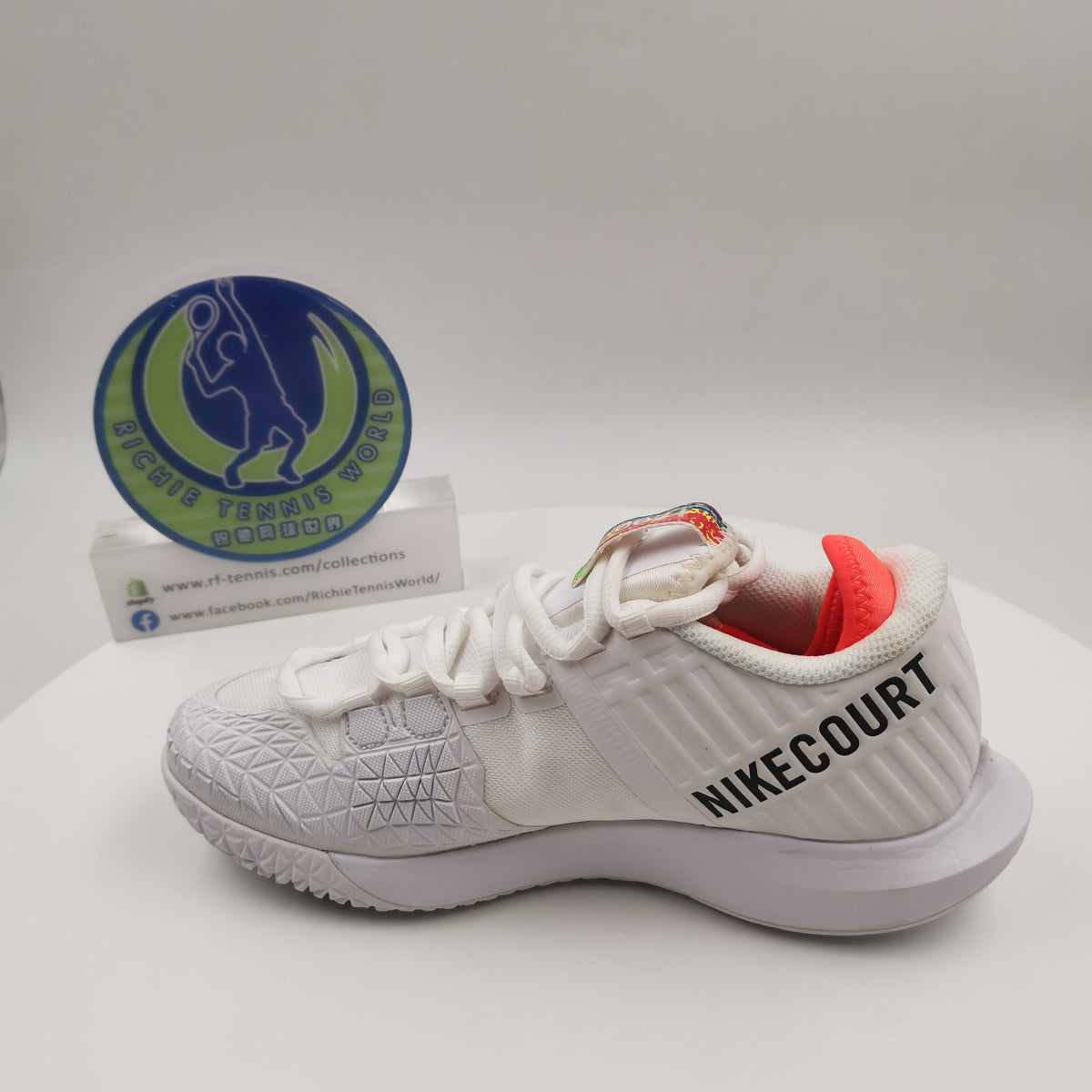 NIKE COURT AIR ZOOM ZERO HC Women's Tennis Shoes US5 WHITE/BLACK-BRIGH