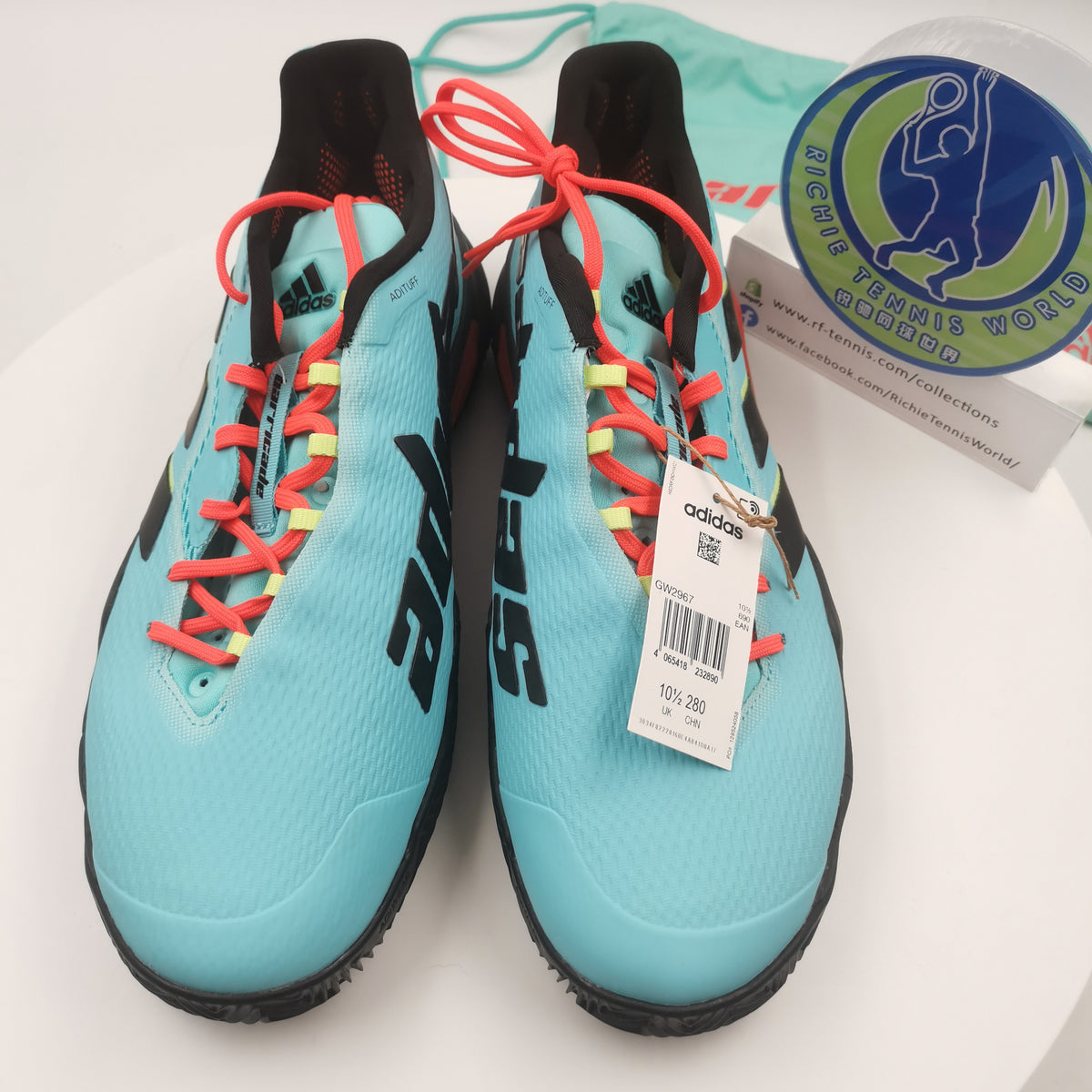 adidas Barricade Men’s Tennis Shoes Clay Skyblue/Black/Orange GW2967