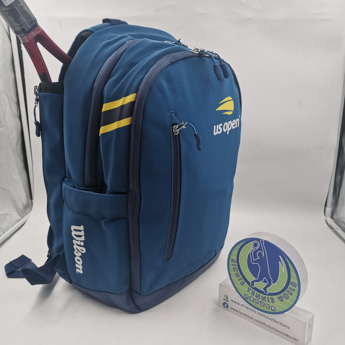 WILSON US Open Backpack， ブルー/イエロー/ネイビー， M， 全米オープン-