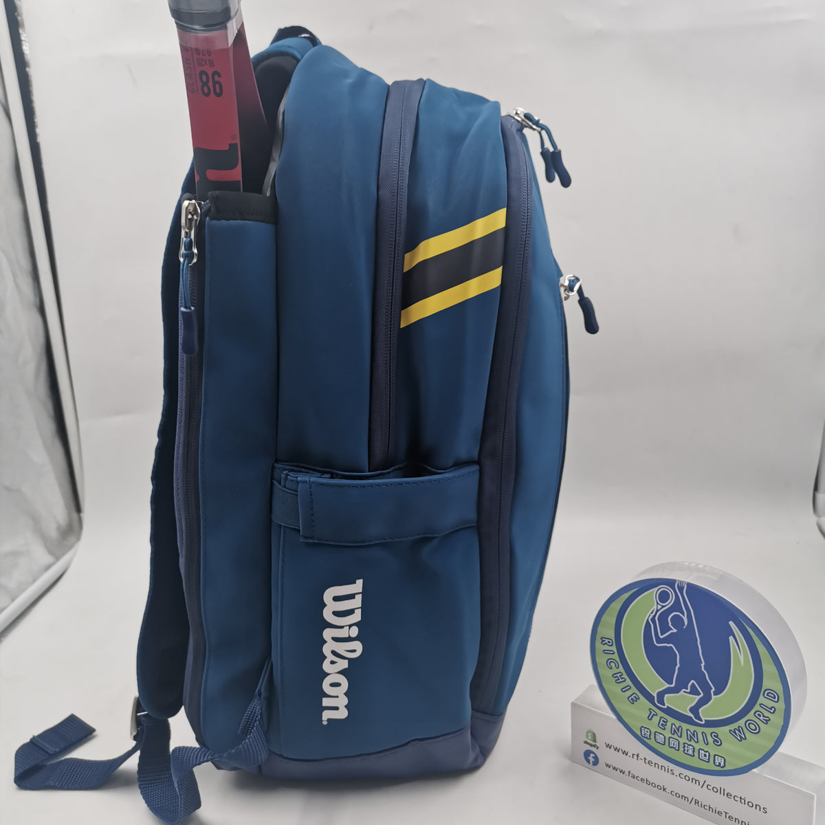 WILSON US Open Backpack， ブルー/イエロー/ネイビー， M， 全米オープン-