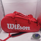 Wilson Super Tour 2 Compartment Large Tennis Bag RH x 9 Pack Red WRZ840809