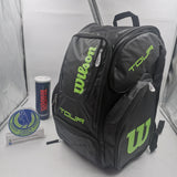 Wilson TOUR V BACKPACK LARGE BLACK/LIME WRZ845596