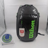 Wilson Super Tour Tennis Backpack Large Black/Green WR8004301001