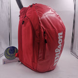 Wilson Super Tour Tennis Backpack Large Red/White WRZ840896