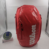Wilson Super Tour Tennis Backpack Large Red/White WRZ840896