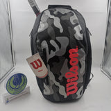 Wilson Super Tour  Camo Tennis Backpack Grey/Black/Red WRZ842896