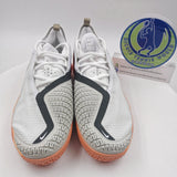 Mens Nike React Vapor NXT HC CV0724103 White/ Orange Tennis Shoes
