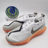 Mens Nike React Vapor NXT HC CV0724103 White/ Orange Tennis Shoes
