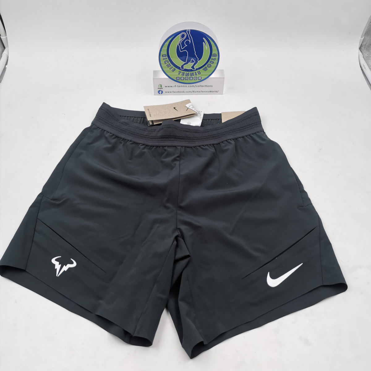 Nike Dir-Fit Rafa Nadal logo Black White Men's Shorts DD8544 045 Sta