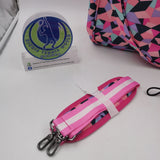Great Speed Tote Racket Holder for Tennis & Badminton Pink/ Triangle Colors Design