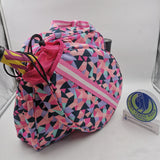 Great Speed Tote Racket Holder for Tennis & Badminton Pink/ Triangle Colors Design