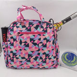 Great Speed Tote Racket Holder for Tennis & Badminton Pink/ Triangle Colors Design