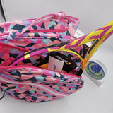 Great Speed Tote Racket Holder for Tennis & Badminton Pink/ Triangle Colors Design
