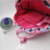 Great Speed Tote Racket Holder for Tennis & Badminton Pink/ Triangle Colors Design