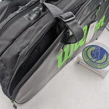 Wilson Super Tour 3 Compartment Tennis Bag RH x 15 Pack Black/Green WR8004101001