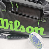 Wilson Super Tour 3 Compartment Tennis Bag RH x 15 Pack Black/Green WR8004101001