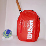 Wilson Super Tour Tennis Backpack Large Red/White WRZ840896