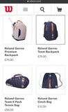 Wilson Roland Garros Team Backpack Navy/Clay WR8006901001