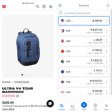 Wilson Ultra V4 Tour Backpack Blue WR8024201001