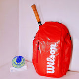 Wilson Super Tour Tennis Backpack Large Red/White WRZ840896