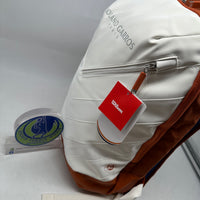 Wilson Roland Garros Super Tour Backpack2024 White/ Clay/ Navy Tennis Bag WR8030901001