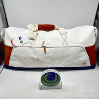 Wilson Roland Garros Super Tour Large Duffel 2024 White/ Clay/ Navy Tennis Bag WR8031001001