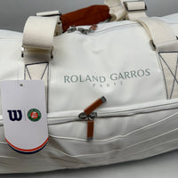 Wilson Roland Garros Super Tour Large Duffel 2024 White/ Clay/ Navy Tennis Bag WR8031001001