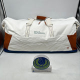 Wilson Roland Garros Super Tour Large Duffel 2024 White/ Clay/ Navy Tennis Bag WR8031001001