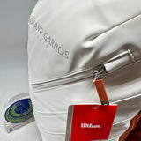 Wilson Roland Garros Super Tour Backpack2024 White/ Clay/ Navy Tennis Bag WR8030901001