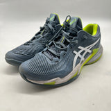 USED US9 asics Court FF 3 Clay Steel blue White 1041A370-400 Tennis Shoes