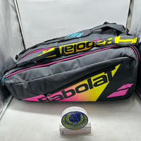 Babolat RH12 Tennis Bag Pure Aero Rafa Blue/ Yellow/ Pink MYS 373MY SKU200730