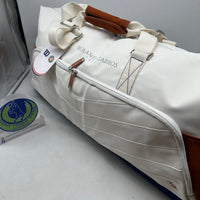 Wilson Roland Garros Super Tour Large Duffel 2024 White/ Clay/ Navy Tennis Bag WR8031001001