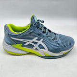 USED US9 asics Court FF 3 Clay Steel blue White 1041A370-400 Tennis Shoes