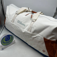 Wilson Roland Garros Super Tour Large Duffel 2024 White/ Clay/ Navy Tennis Bag WR8031001001