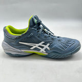 USED US9 asics Court FF 3 Clay Steel blue White 1041A370-400 Tennis Shoes