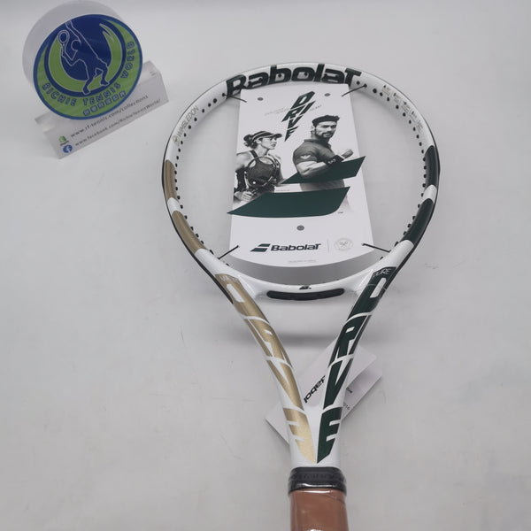 Babolat Pure Drive Wimbledon SKU 191588 White Green Gold 285g