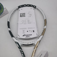 Babolat Pure Drive Wimbledon SKU#191588 White/ Green/ Gold  285g/ 10.01 oz Grip size #2 Tennis Racket