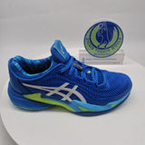 asics Court FF 3 NOVAK Aqua Blue / White/ Neon Green 1041A363 - 400 Tennis Shoes