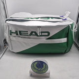 HEAD Pro Player Tennis Duffel Bag Wimbledon Limited edition Large White/ Green Art# 283440 - WHGE Tennis Racket Duffle Bag