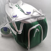 HEAD Pro Player Tennis Duffel Bag Wimbledon Limited edition Large White/ Green Art# 283440 - WHGE Tennis Racket Duffle Bag