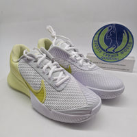 Nike Zoom Vapor Pro 2 HC Women's Tennis Shoes DR6192-104 White/ High Voltage Blanc/ Haute Tension White/ Yellow